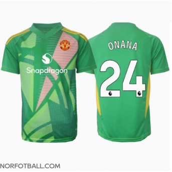 Billige Fotballdrakt Manchester United Andre Onana #24 Keeper Replika Tredjedrakt 2024-25 Kortermet